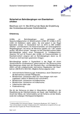Vorschaubild der PDF-Datei Sicherheit an Bahnübergängen von Eisenbahnen erhöhen