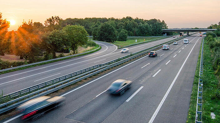 German Highway at Sunset