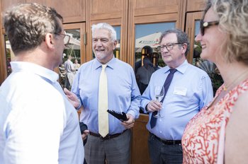 Manfred Wirsch, Vorstandsvorsitzender DGUV, Dr. Rainhardt Freiherr von Leoprechting, Vorstandsvorsitzender BGHW. Foto: Marco Urban