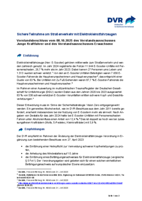 Vorschaubild der PDF-Datei Sichere Teilnahme am Straßenverkehr mit Elektrokleinstfahrzeugen
