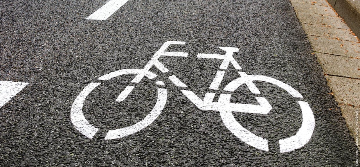 Schutzstreifen für Radfahrende Ein Schutzstreifen