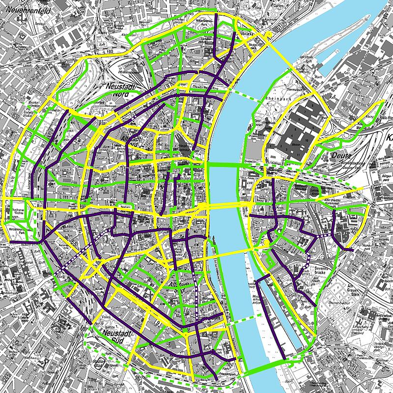 Karte der Kölner Ringe