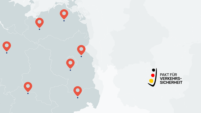 Deutschland-Karte mit Projekt-Verlinkungen