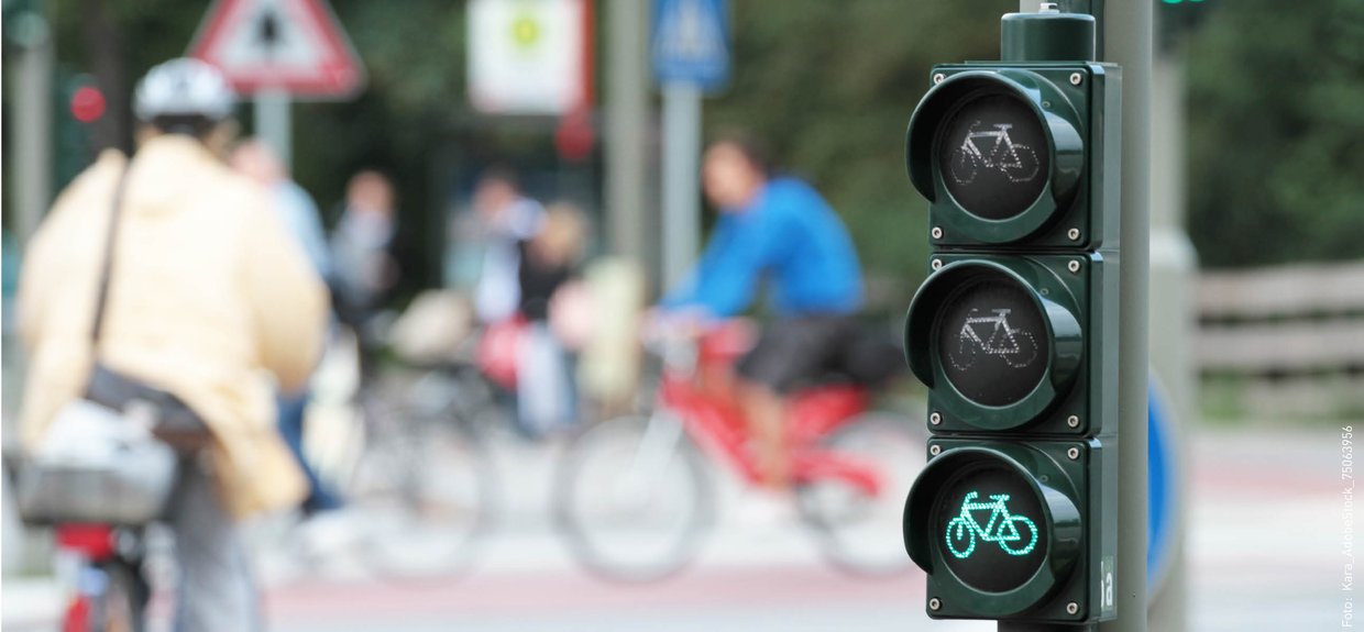 Infrastruktur für den Rad- und Fußverkehr Grüne Fahrradampel