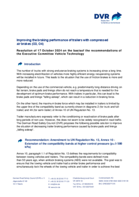 Vorschaubild der PDF-Datei Resolution: Improving the braking performance of trailers with compressed air brakes (O3, O4)