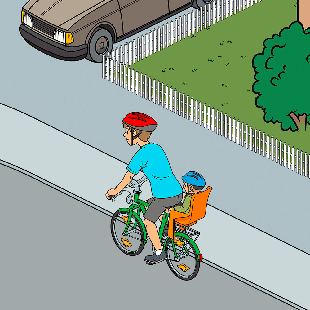 4 ... Kinder auf dem Fahrrad mitnehmen