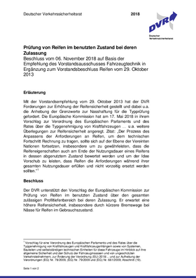 Vorschaubild der PDF-Datei Prüfung von Reifen im benutzten Zustand bei deren Zulassung