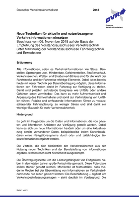 Vorschaubild der PDF-Datei Neue Techniken für aktuelle und nutzerbezogene Verkehrsinformationen einsetzen