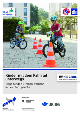 Vorschaubild der PDF-Datei Broschüre: „Kinder mit dem Fahrrad unterwegs“ (leichte Sprache)
