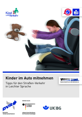 Vorschaubild der PDF-Datei Broschüre: „Kinder im Auto mitnehmen“ (leichte Sprache)