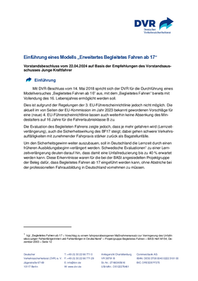 Vorschaubild der PDF-Datei Beschluss: Einführung eines Modells „Erweitertes Begleitetes Fahren ab 17“