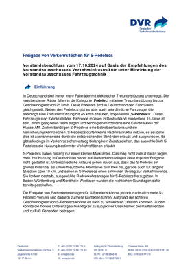 Vorschaubild der PDF-Datei Beschluss: Freigabe von Verkehrsflächen für S-Pedelecs
