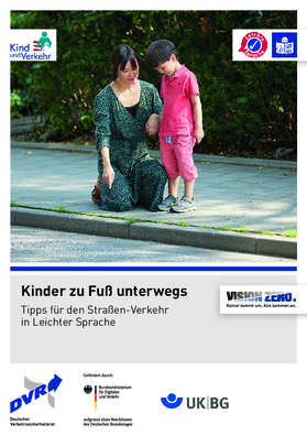 Vorschaubild der PDF-Datei Broschüre: „Kinder zu Fuß unterwegs“ (leichte Sprache)