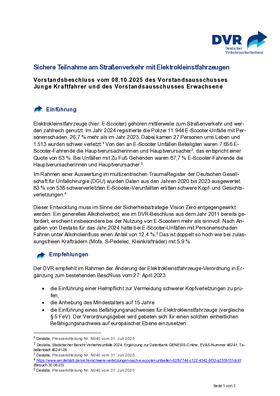 Vorschaubild der PDF-Datei Sichere Teilnahme am Straßenverkehr mit Elektrokleinstfahrzeugen