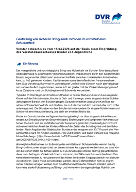 Vorschaubild der PDF-Datei Beschluss: Gestaltung von sicheren Bring- und Holzonen im unmittelbaren Schulumfeld