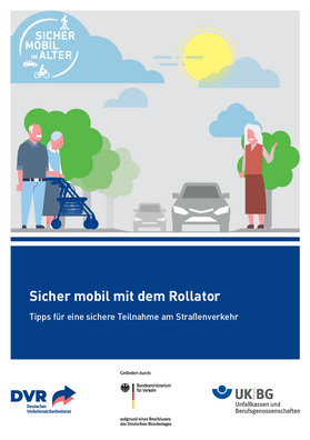 Vorschaubild der PDF-Datei Broschüre „Sicher mobil mit dem Rollator“