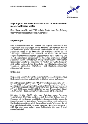 Vorschaubild der PDF-Datei Beschluss: Eignung von Fahrrädern (Lastenräder) zur Mitnahme von mehreren Kindern prüfen (2021)