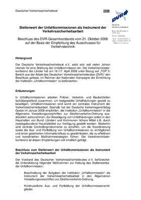 Vorschaubild der PDF-Datei Stellenwert der Unfallkommissionen als Instrument der Verkehrssicherheitsarbeit