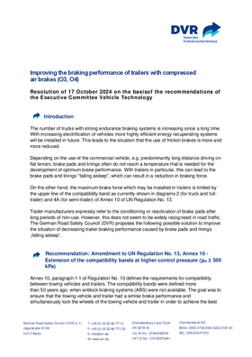 Vorschaubild der PDF-Datei Resolution: Improving the braking performance of trailers with compressed air brakes (O3, O4)