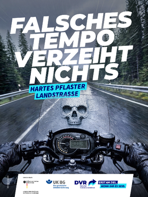 Vorschaubild der PDF-Datei „Hartes Pflaster Landstraße“ – Motorrad (PDF hoch, mit Logos)